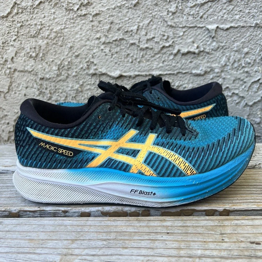 Asics Shoes Men Size 7.5 Magic Speed 2 1011B443-400 Sneakers Blue Running
